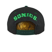 Vintage NBA (Competitor) - Seattle SuperSonics Snapback Hat 1990s OSFA in black and green