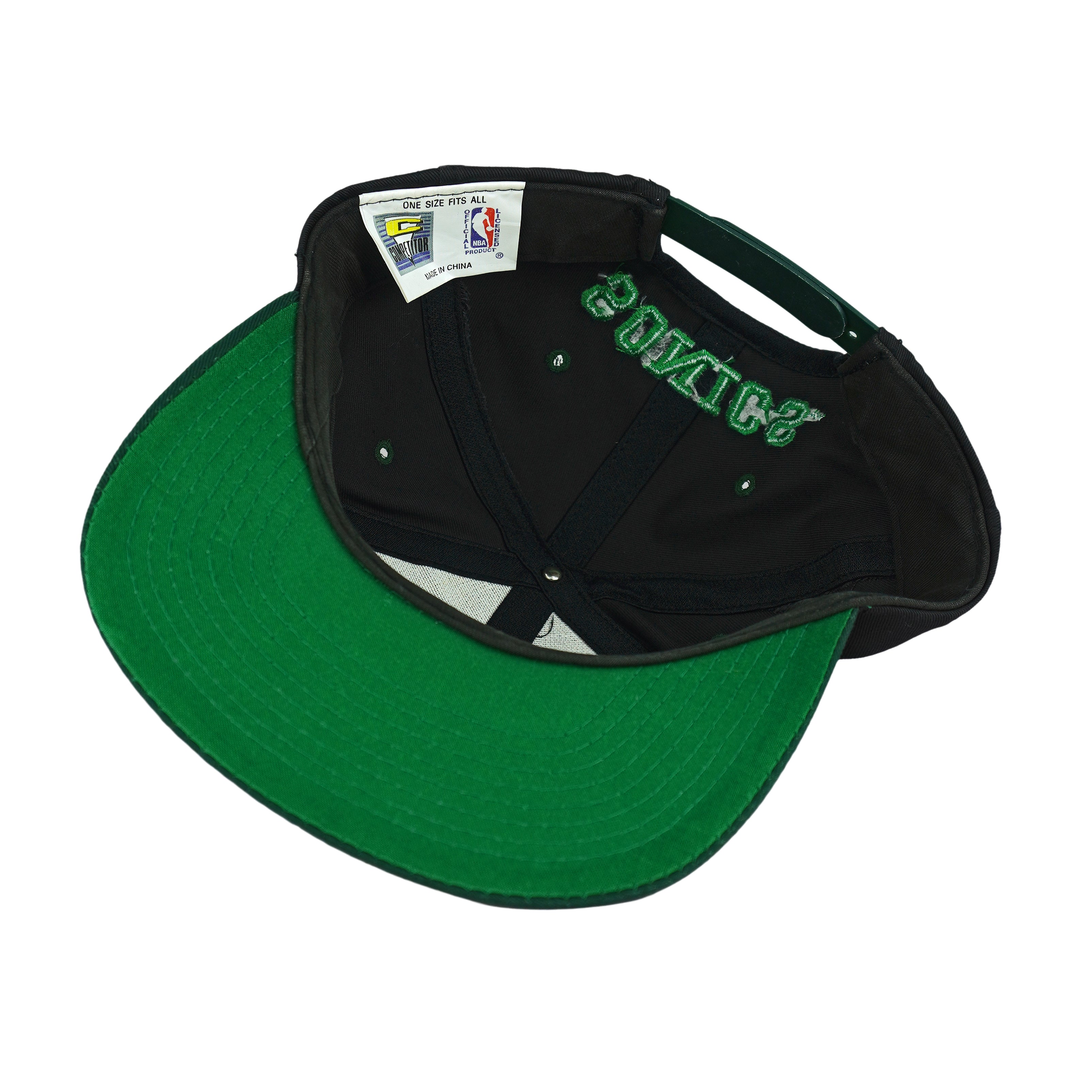 Vintage NBA (Competitor) - Seattle SuperSonics Snapback Hat 1990s OSFA in black and green