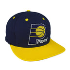 NBA (Drew Pearson) - Indiana Pacers Embroidered Spell-Out Snapback Hat 1990s OSFA Vintage Retro Basketball