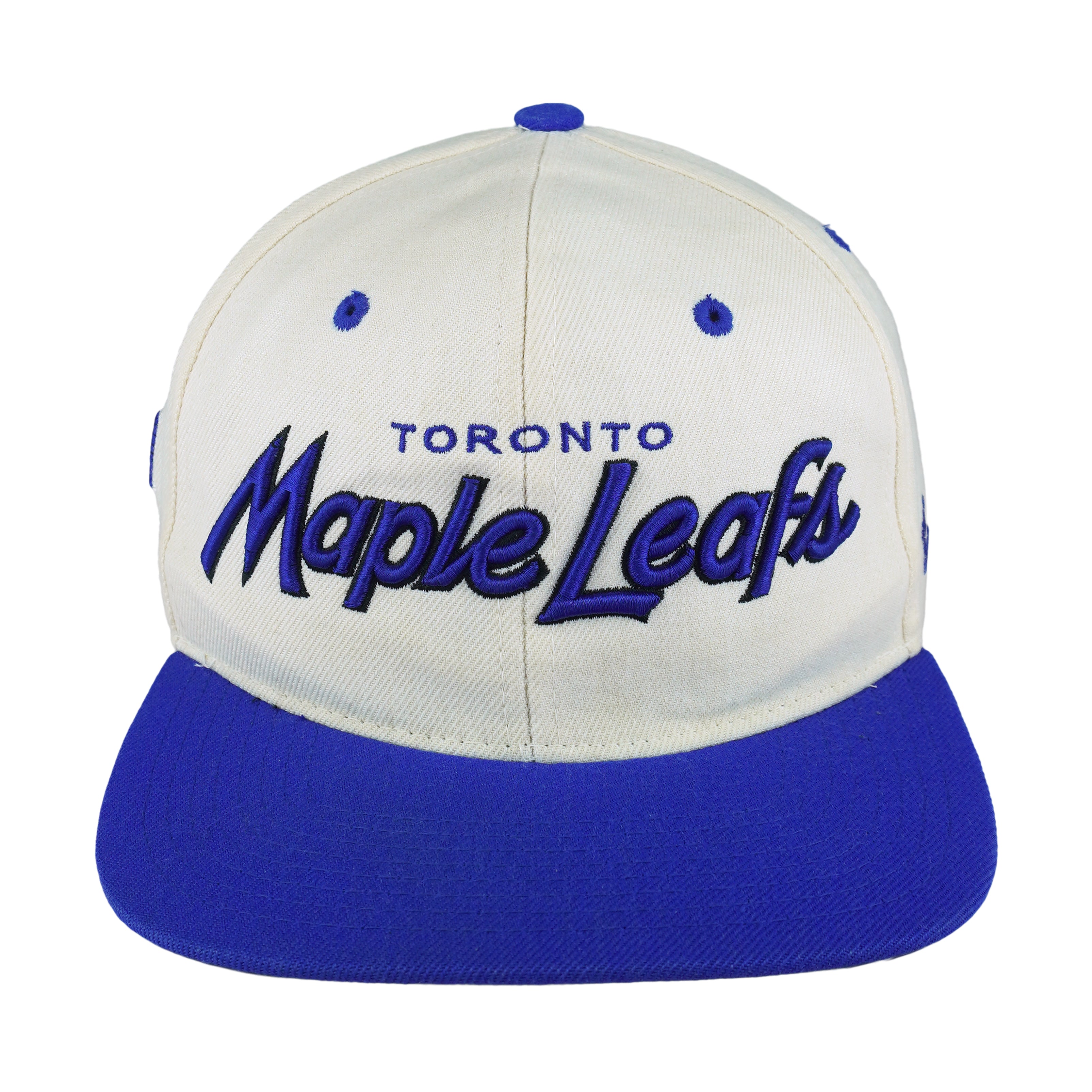 NHL (The Zhat) - Toronto Maple Leafs Embroidered Snapback Hat 1990s OSFA Vintage Retro Hockey