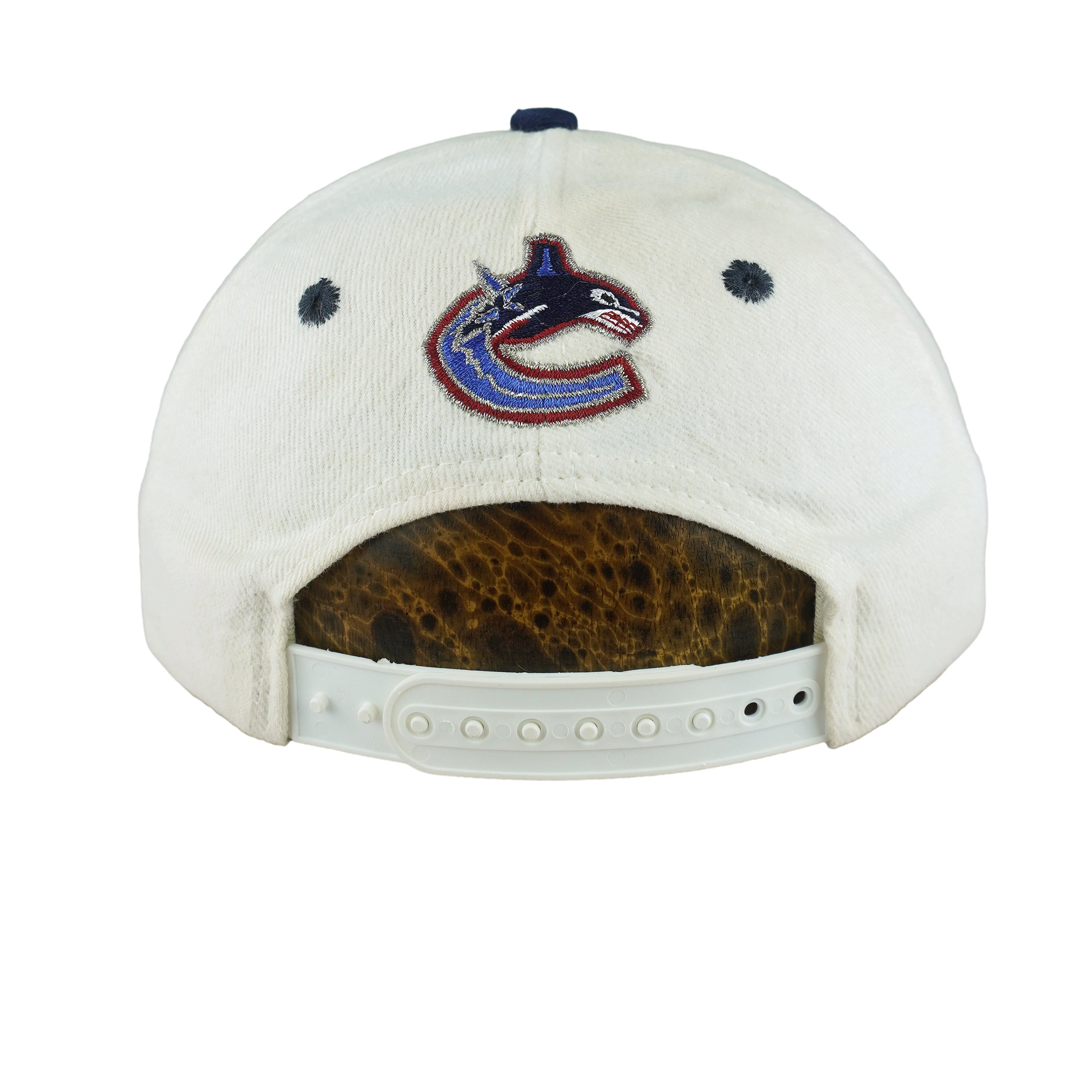 NHL (CCM) - Vancouver Canucks Snapback Hat 1990s OSFA Vitage Retro Hockey