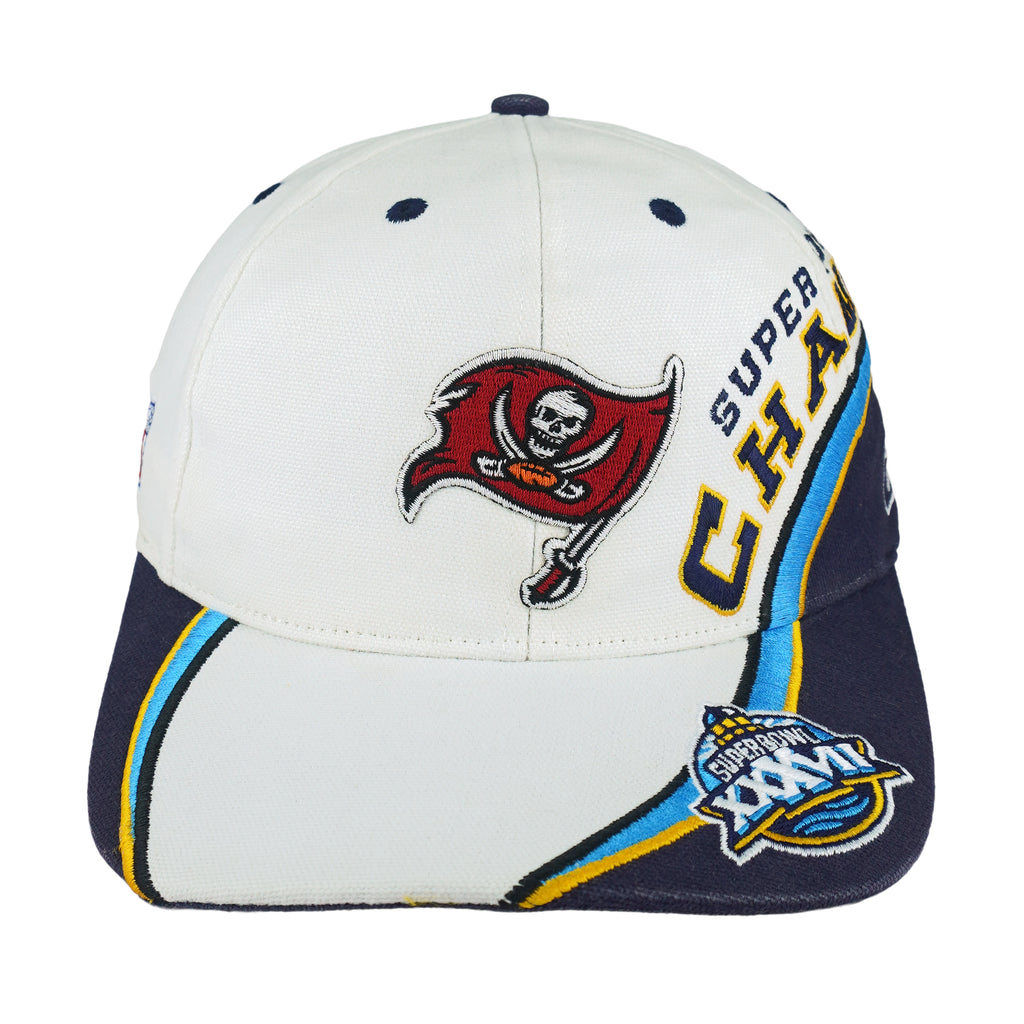 Reebok - Tampa Bay Buccaneers Super Bowl XXXVII Strap Back Hat 2003 OSFA Vintage Retro Football