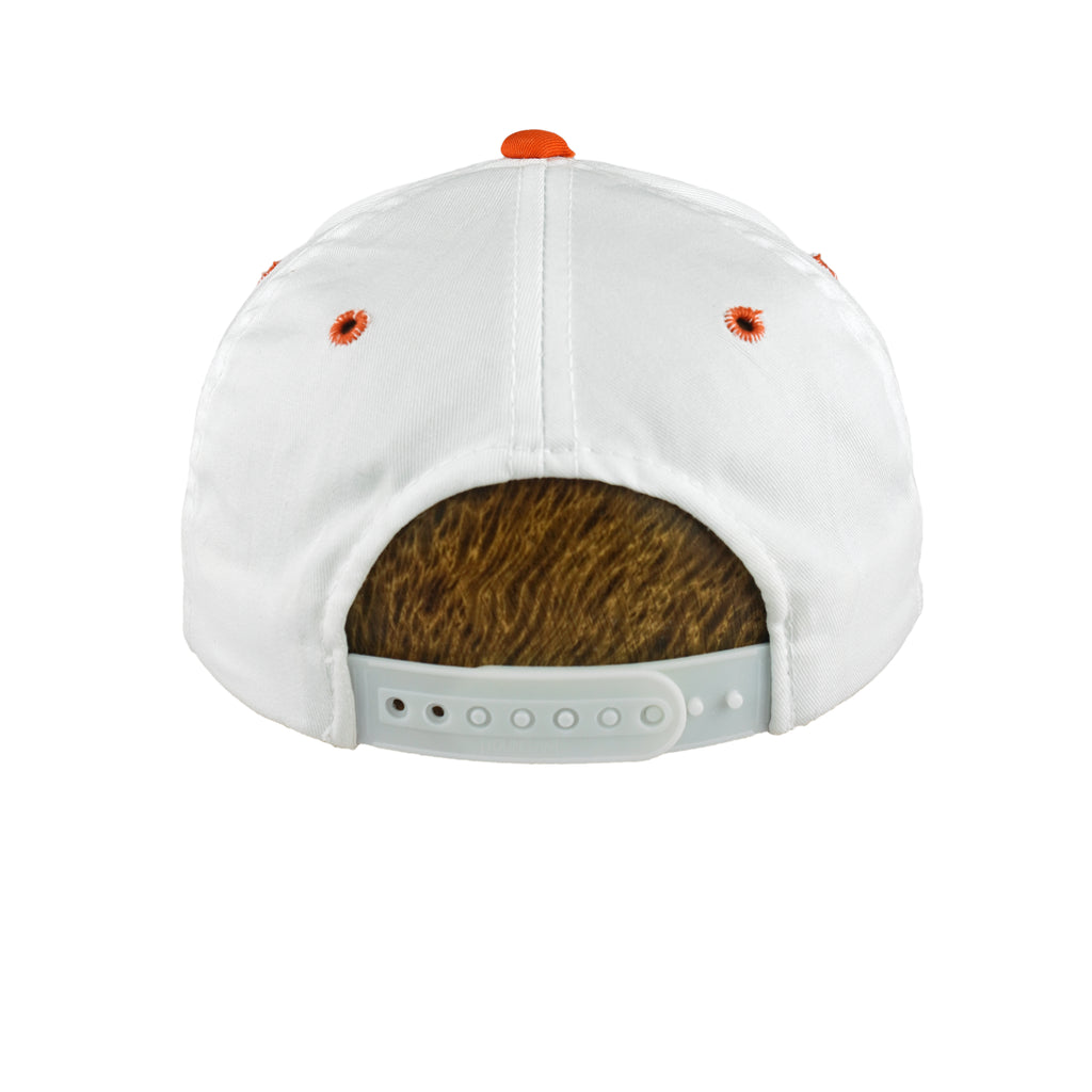 NBA - White & Orange Cleveland Cavaliers Embroidered Snapback Hat 1990s OSFA Vintage Retro Basketball