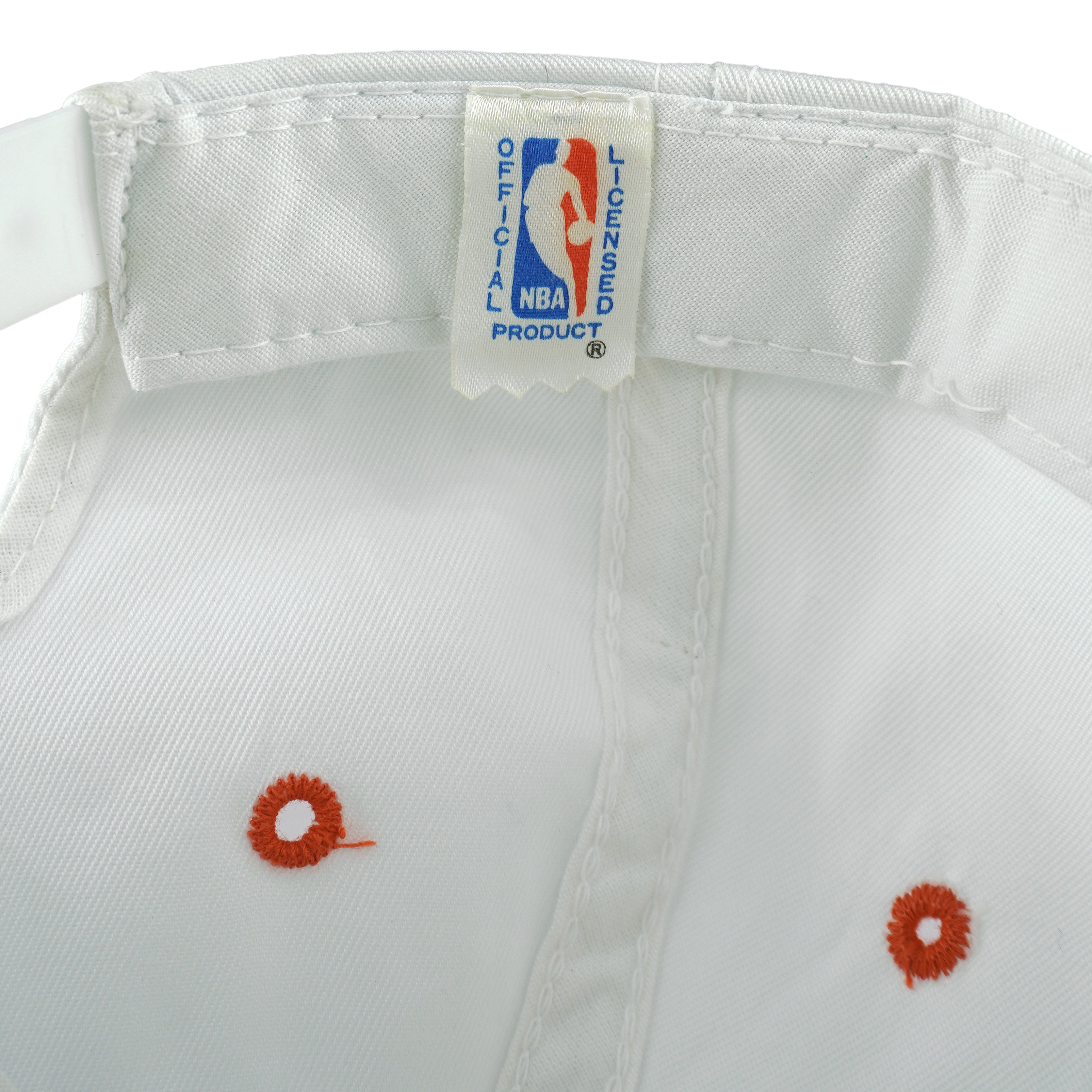 NBA - White & Orange Cleveland Cavaliers Embroidered Snapback Hat 1990s OSFA Vintage Retro Basketball