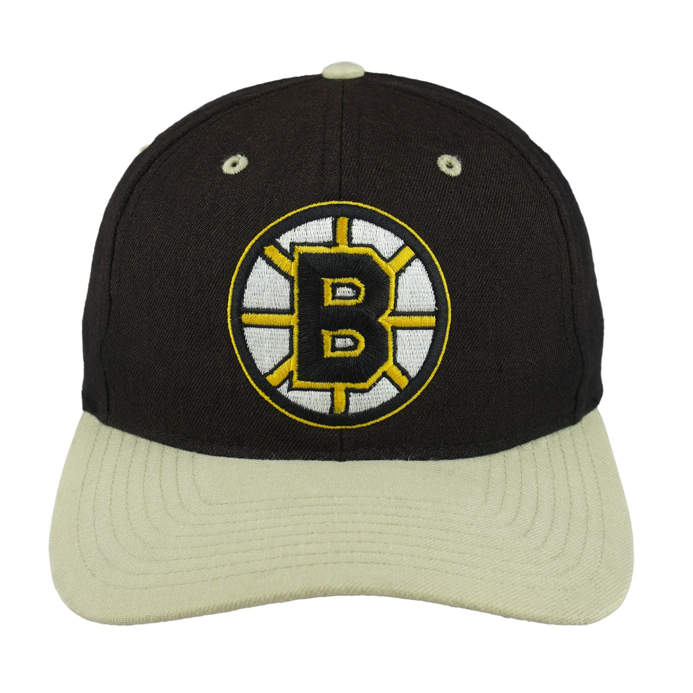 NHL (Twins) - Boston Bruins Embroidered Logo Snapback Hat 1990s OSFA Vintage Retro Hockey