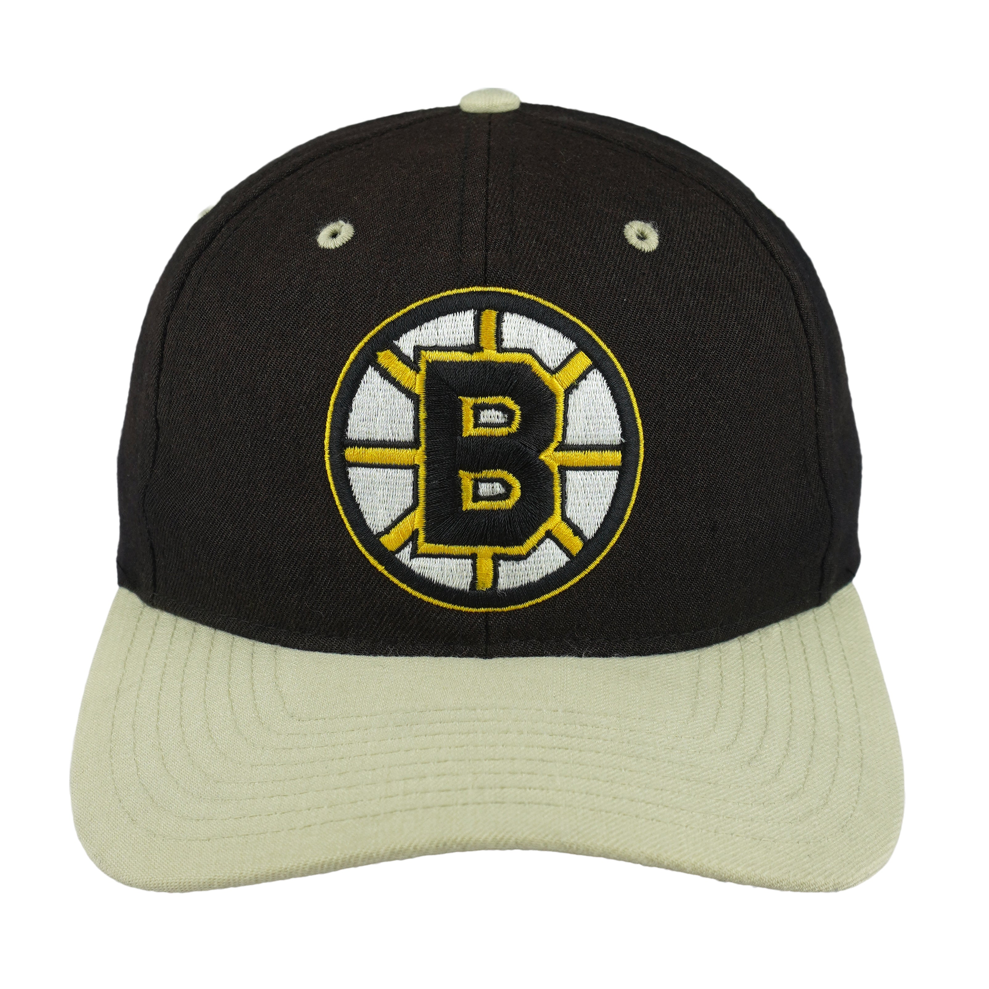NHL (Twins) - Boston Bruins Embroidered Logo Snapback Hat 1990s OSFA Vintage Retro Hockey