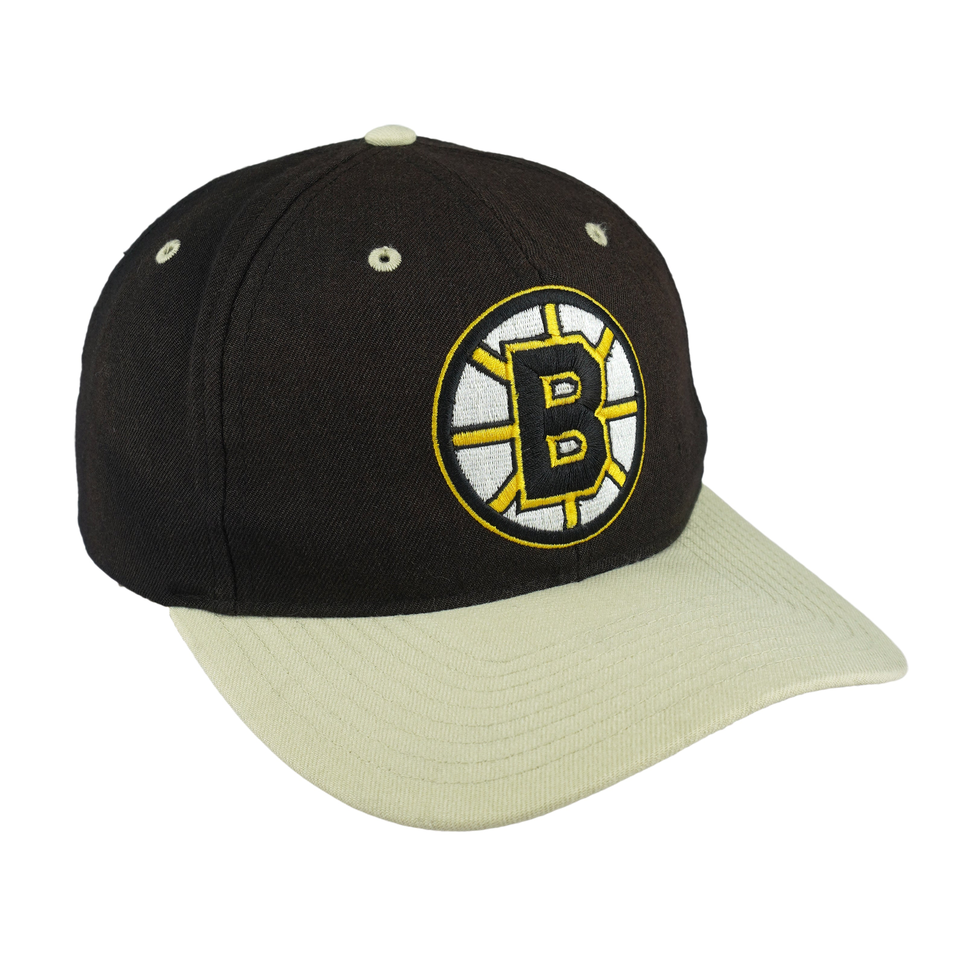 NHL (Twins) - Boston Bruins Embroidered Logo Snapback Hat 1990s OSFA Vintage Retro Hockey