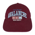 NHL (CCM) - Colorado Avalanche Hockey Embroidered Strapback Hat 1990s OSFA Vintage Retro Hockey