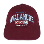 NHL (CCM) - Colorado Avalanche Hockey Embroidered Strap back Hat 1990s OSFA