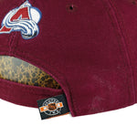 NHL (CCM) - Colorado Avalanche Hockey Embroidered Strapback Hat 1990s OSFA Vintage Retro Hockey