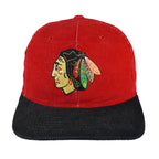 NHL (The Classic) - Chicago Blackhawks Big Logo Snapback Hat 1990s OSFA Vintage Retro Hockey