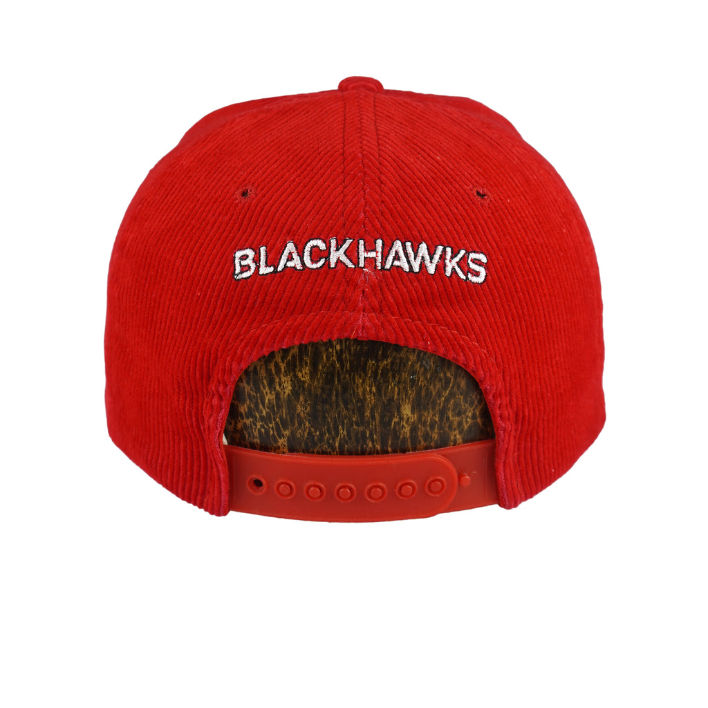 NHL (The Classic) - Chicago Blackhawks Big Logo Snapback Hat 1990s OSFA Vintage Retro Hockey