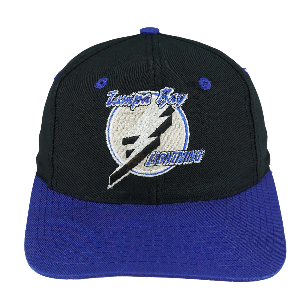 NHL (Logo 7) - Tampa Bay Lightning Snapback Hat 1990s OSFA Vintage Retro Hockey