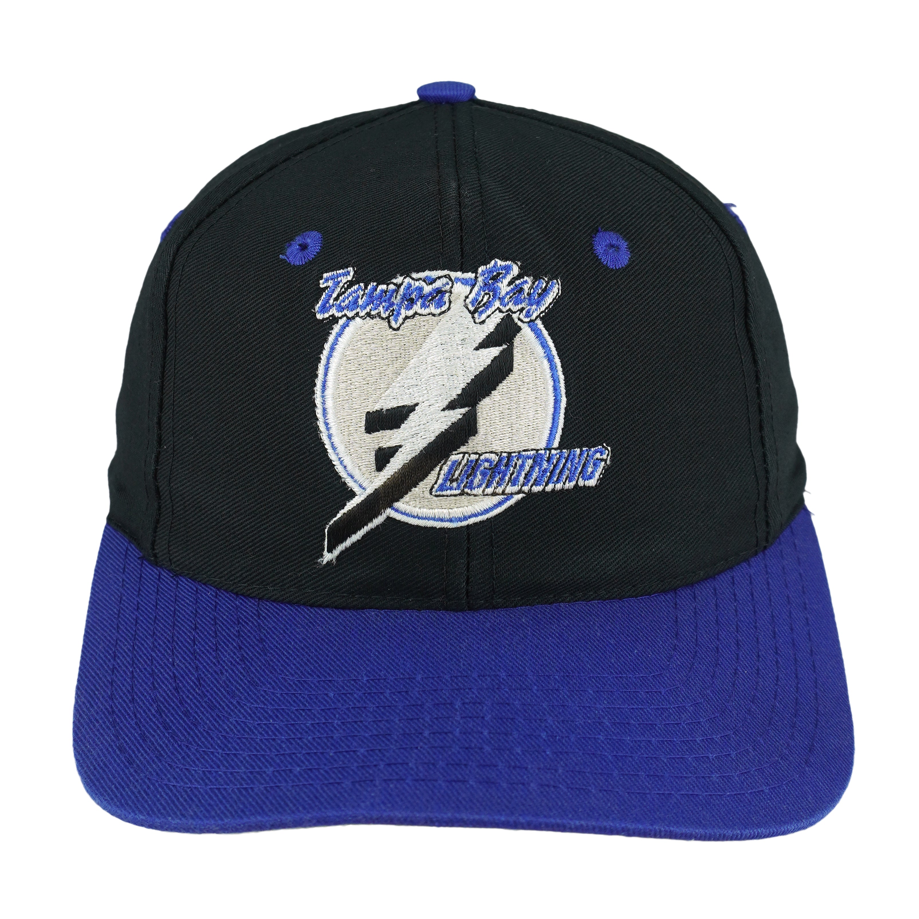 NHL (Logo 7) - Tampa Bay Lightning Snapback Hat 1990s OSFA Vintage Retro Hockey