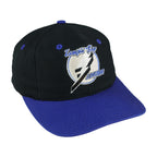 NHL (Logo 7) - Tampa Bay Lightning Snapback Hat 1990s OSFA Vintage Retro Hockey
