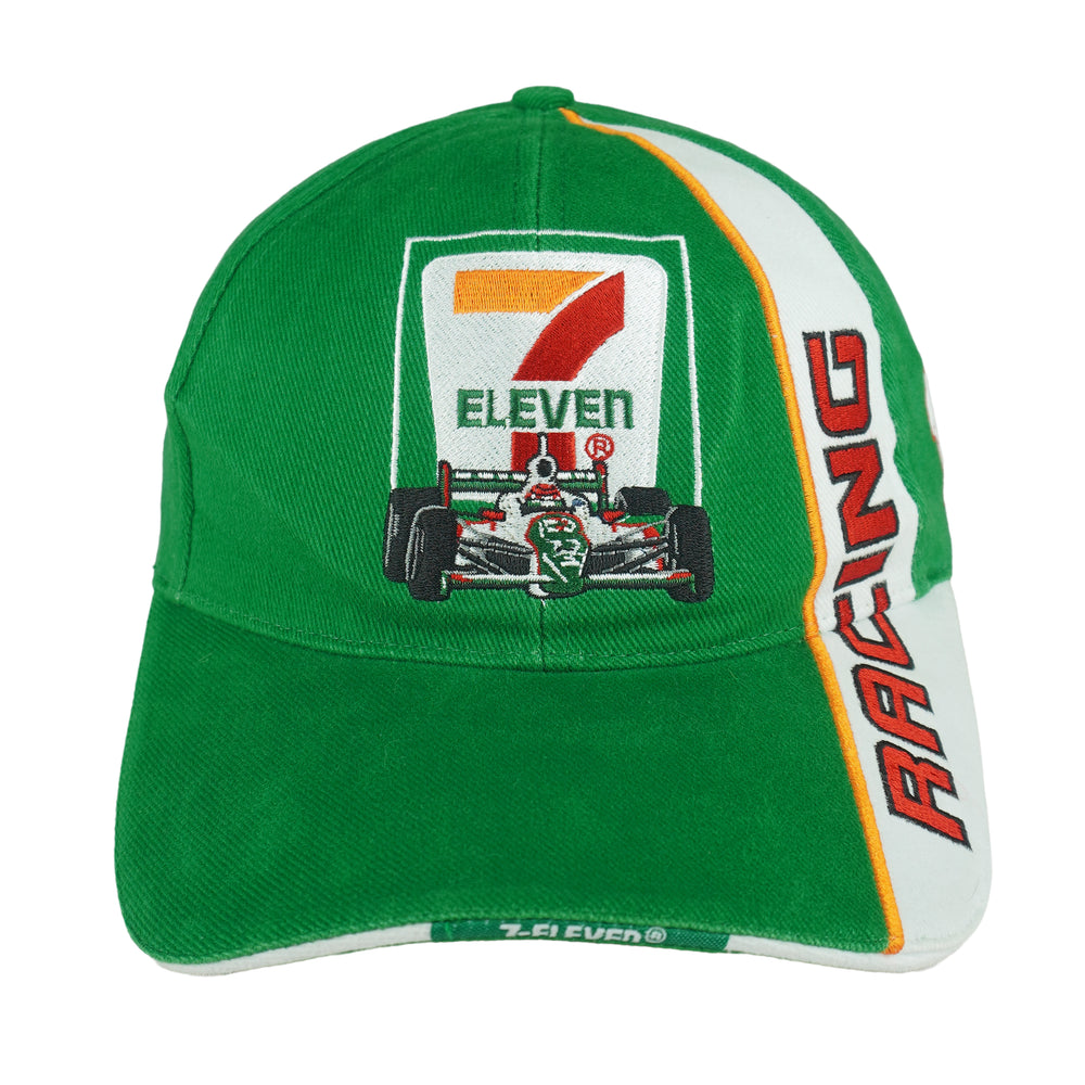 Vintage -  7-Eleven Racing Spell-Out Strapback Hat 1990s OSFA Vintage Retro