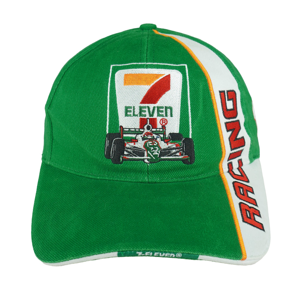 Vintage -  7-Eleven Racing Spell-Out Strapback Hat 1990s OSFA Vintage Retro