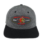 NHL (Sports Specialties) - Ottawa Senators Wool Patch Strapback Hat 1990s OSFA Vintage Retro Hockey