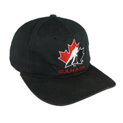 Starter - Canada Team Hockey Snapback Hat 1990s OSFA Vintage Retro Hockey