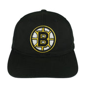 NHL (Annco) - Boston Bruins Big Logo Snapback Hat 1990s OSFA Vintage Retro Hockey
