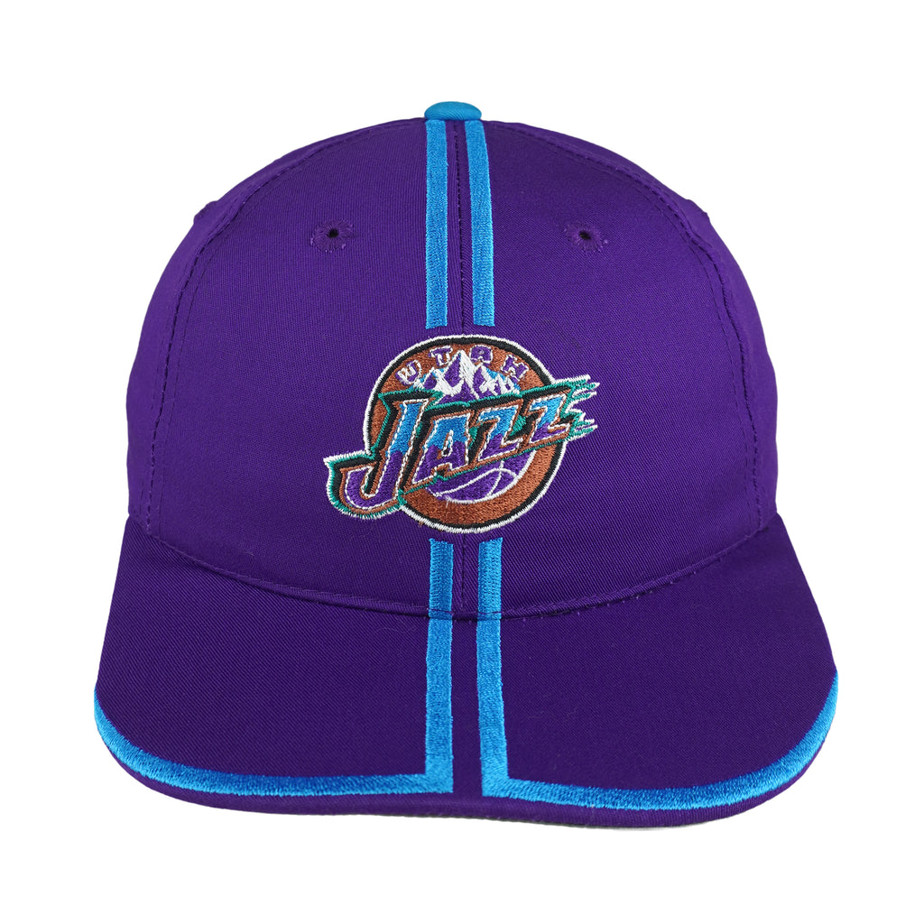NBA (Sports Specialties) - Utah Jazz Embroidered Snapback Hat 1990s OSFA Vintage Retro Basketball