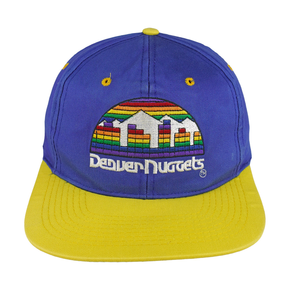 NBA (Drew Pearson) - Denver Nuggets Embroidered Snapback Hat 1990s Vintage Retro Basketball
