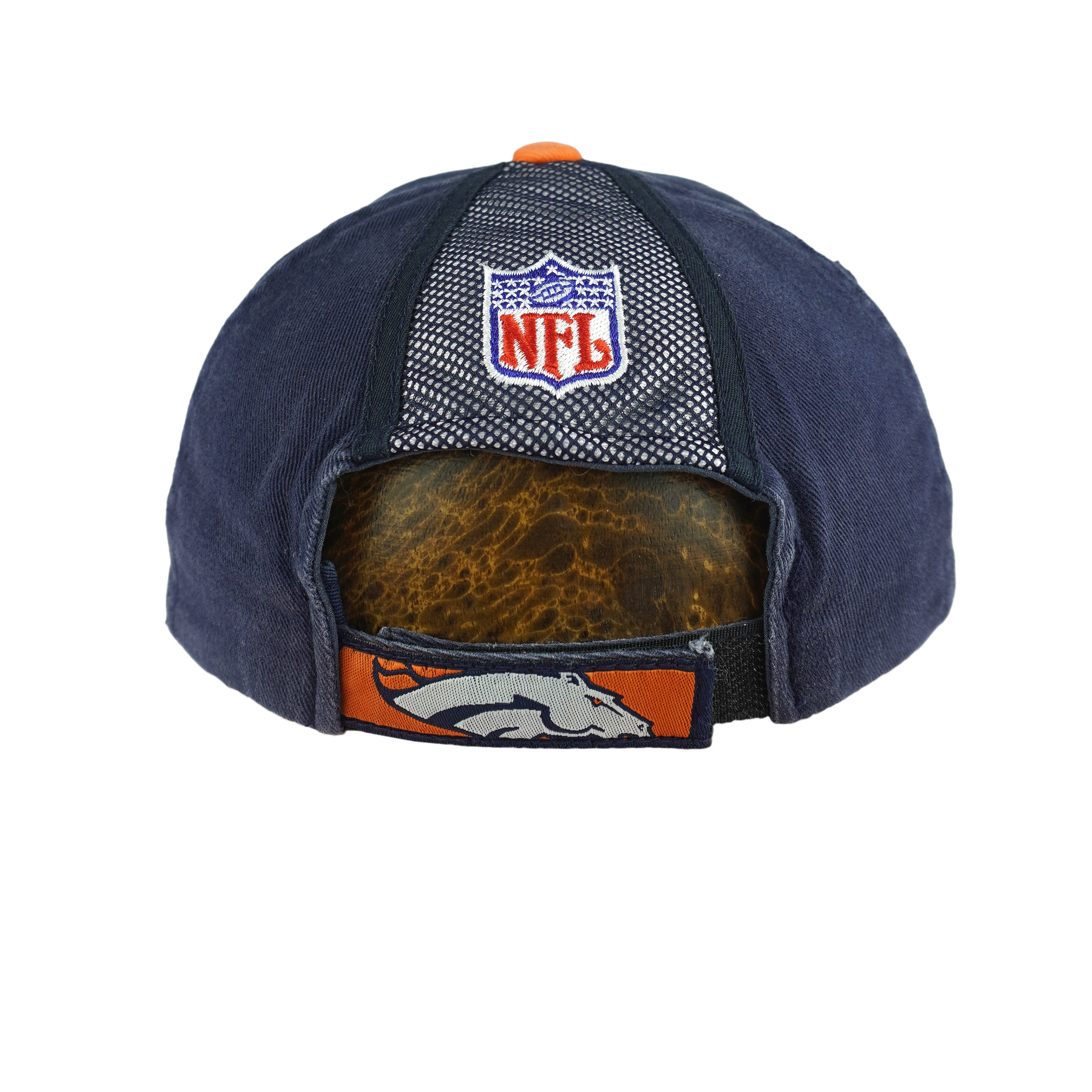 NFL (Sports Specialties) - Denver Broncos Embroidered Strapback Hat 1990s OSFA Vintage Retro Football
