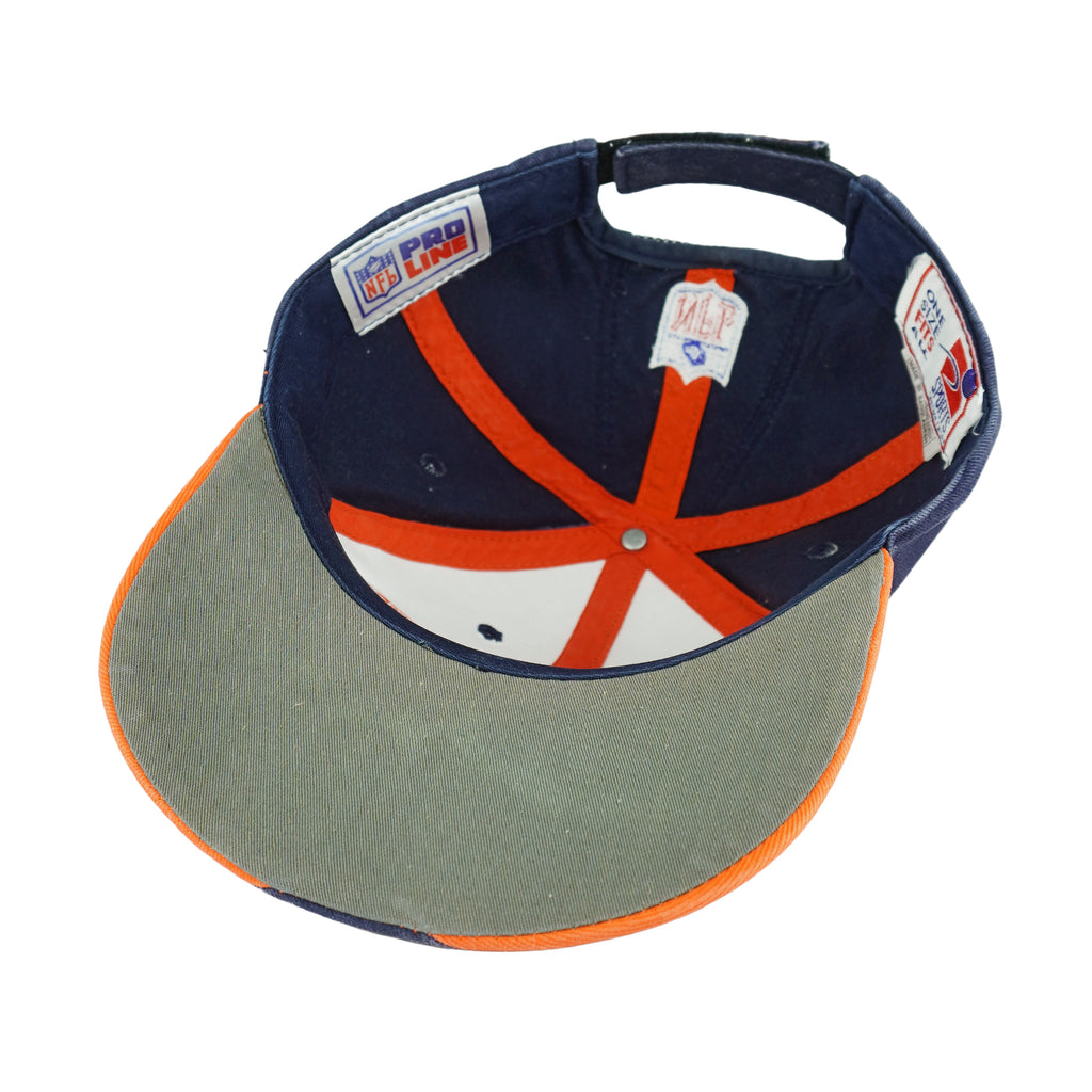 NFL (Sports Specialties) - Denver Broncos Embroidered Strapback Hat 1990s OSFA Vintage Retro Football