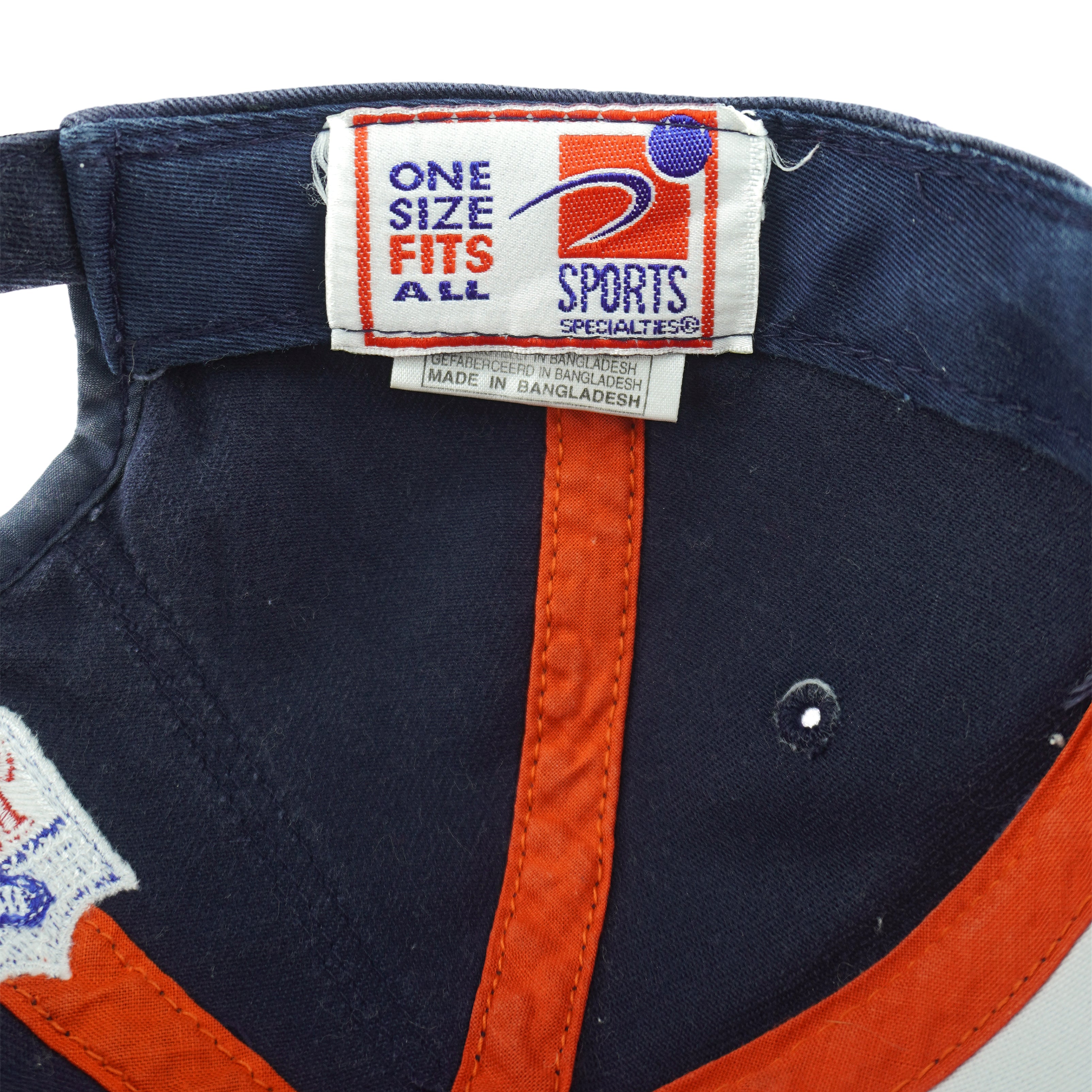 NFL (Sports Specialties) - Denver Broncos Embroidered Strapback Hat 1990s OSFA Vintage Retro Football