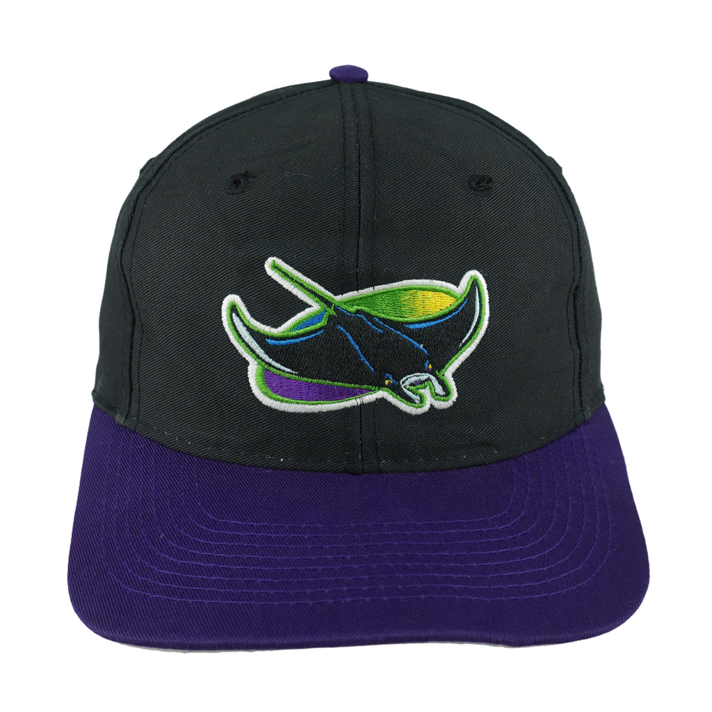 MLB (Logo 7) - Tampa Bay Devil Rays Embroidered Snapback Hat 1990s OSFA Vintage Retro Baseball