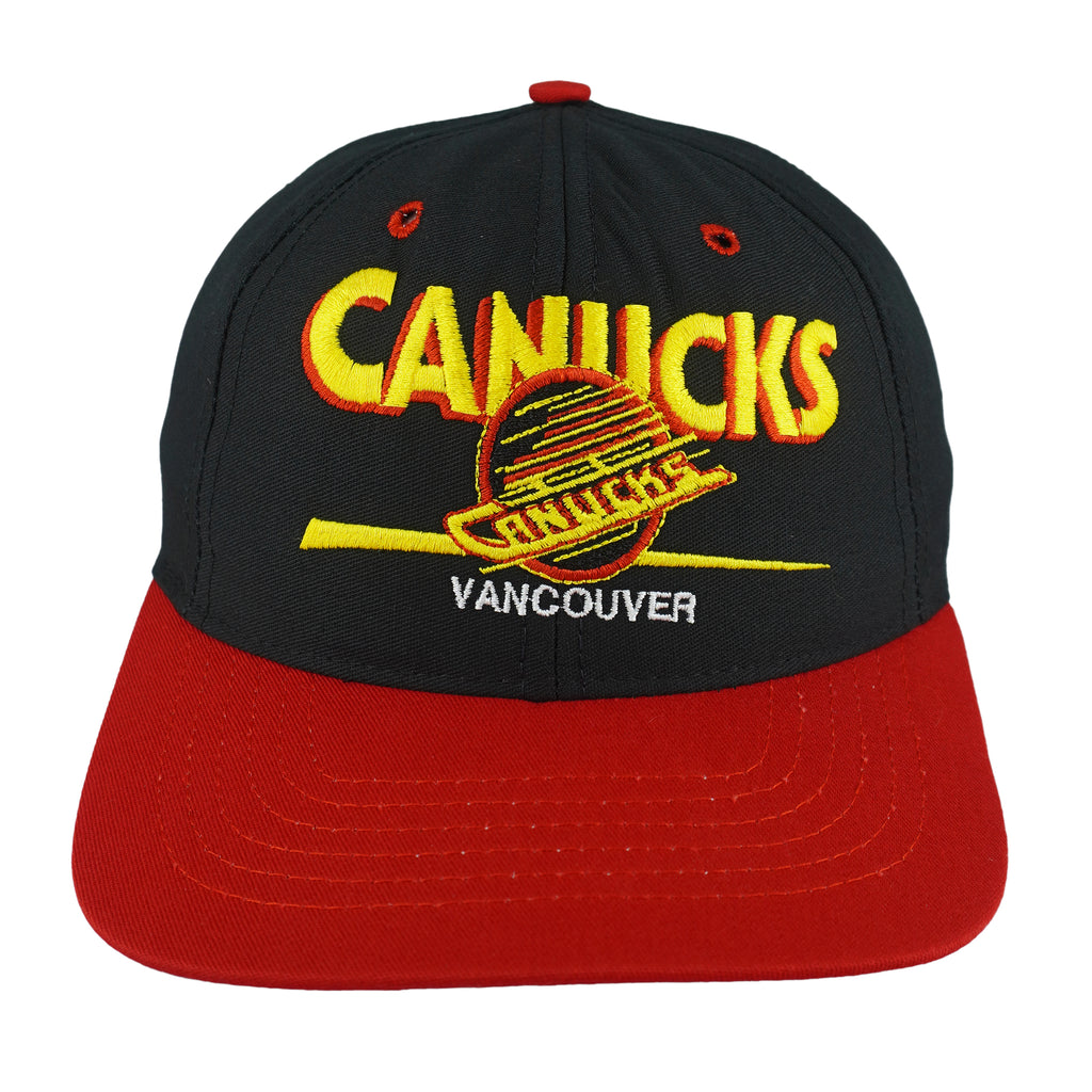 NHL (Twins) - Vancouver Canucks Snapback Hat 1990s OSFA Vintage Retro Hockey