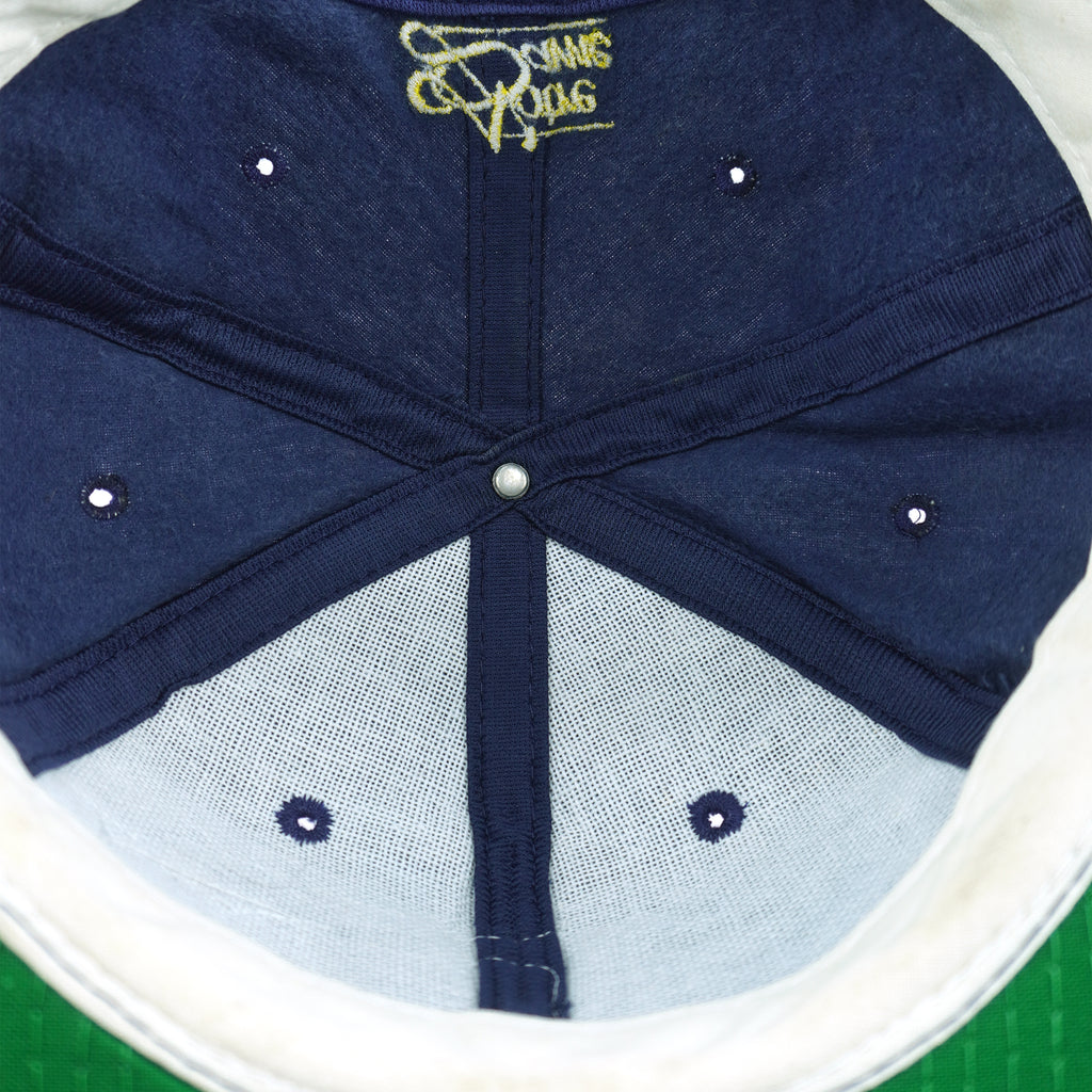 NCAA - Notre Dame University Chenille Fleece Snapback Hat 1990s OSFA Vintage Retro