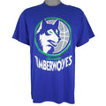 NBA (Logo 7) - Minnesota Timberwolves Big Logo T-Shirt 1990s X-Large Vintage Retro Basketball