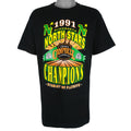 NHL (Fruit Of The Loom) - North Stars Stanley Cup Playoffs Champions T-Shirt 1991 X-Large Vintage Retro Hockey