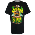 NHL (Fruit Of The Loom) - North Stars Stanley Cup Playoffs Champions T-Shirt 1991 X-Large Vintage Retro Hockey