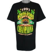 NHL (Fruit Of The Loom) - North Stars Stanley Cup Playoffs Champions T-Shirt 1991 X-Large Vintage Retro Hockey