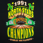 NHL (Fruit Of The Loom) - North Stars Stanley Cup Playoffs Champions T-Shirt 1991 X-Large Vintage Retro Hockey