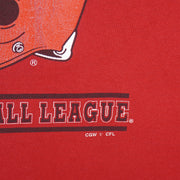 CFL (Waves) - Red Calgary Stampeders Helmet T-Shirt 1990s X-Large Vintage Retro Football