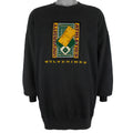 NCAA (Santee) - Michigan Wolverines Embroidered Crew Neck Sweatshirt 1990s X-Large Vintage Retro