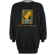 NCAA (Santee) - Michigan Wolverines Embroidered Crew Neck Sweatshirt 1990s X-Large Vintage Retro