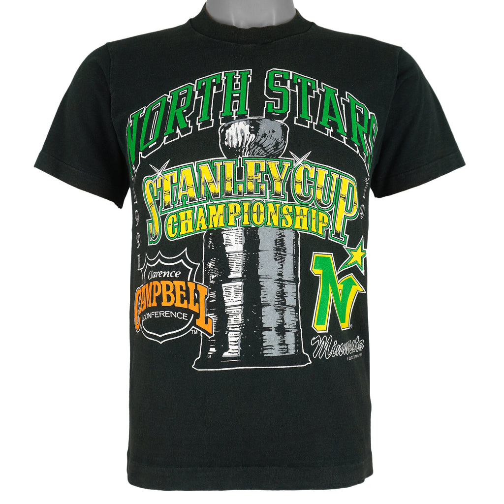 NHL (Logo 7) - Minnesota North Stars Stanley Cup Championship T-Shirt 1991 Small Vintage Retro Hockey