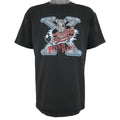 Vintage AHL (Anvil) - Albany River Rats Big Spell-Out T-Shirt 1993 Large in black