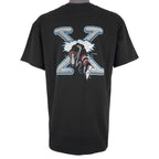 Vintage AHL (Anvil) - Albany River Rats Big Spell-Out T-Shirt 1993 Large in black