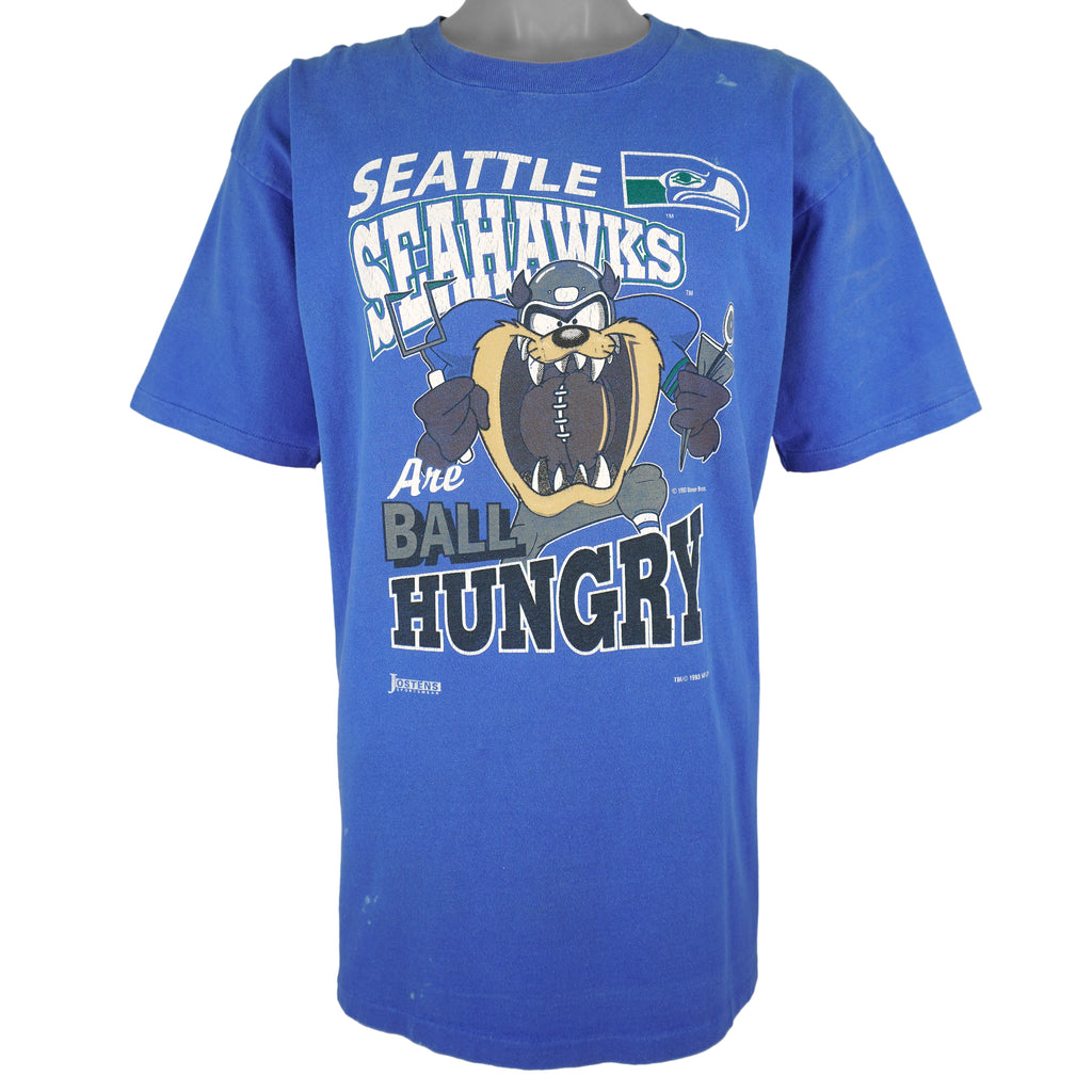 NFL (Gildan) - Seattle Seahawks x Taz T-Shirt 1990s X-Large Vintage Retro Football