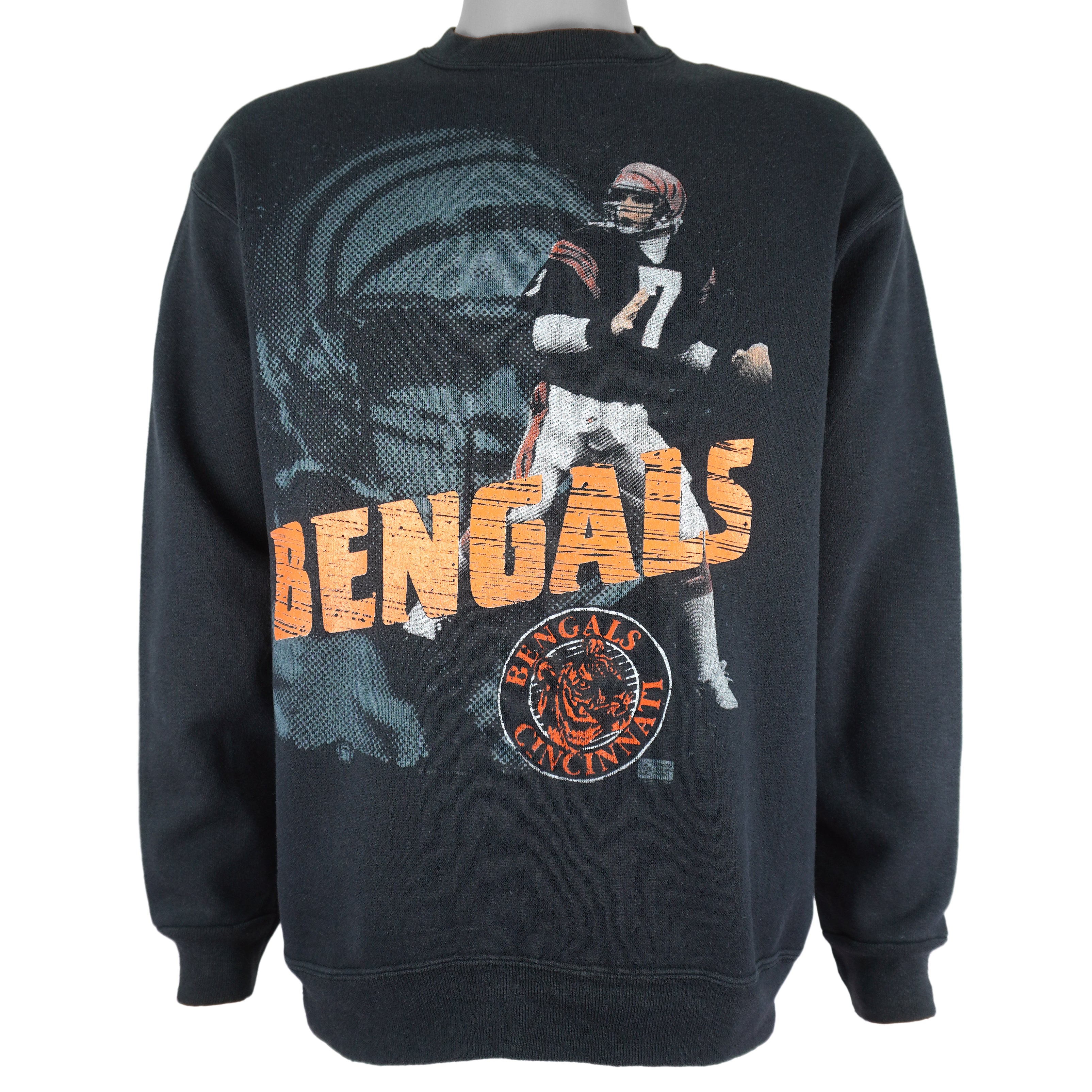 NFL (Salem) - Cincinnati Bengals Crew Neck Sweatshirt 1990s Large Vintage Retro Football