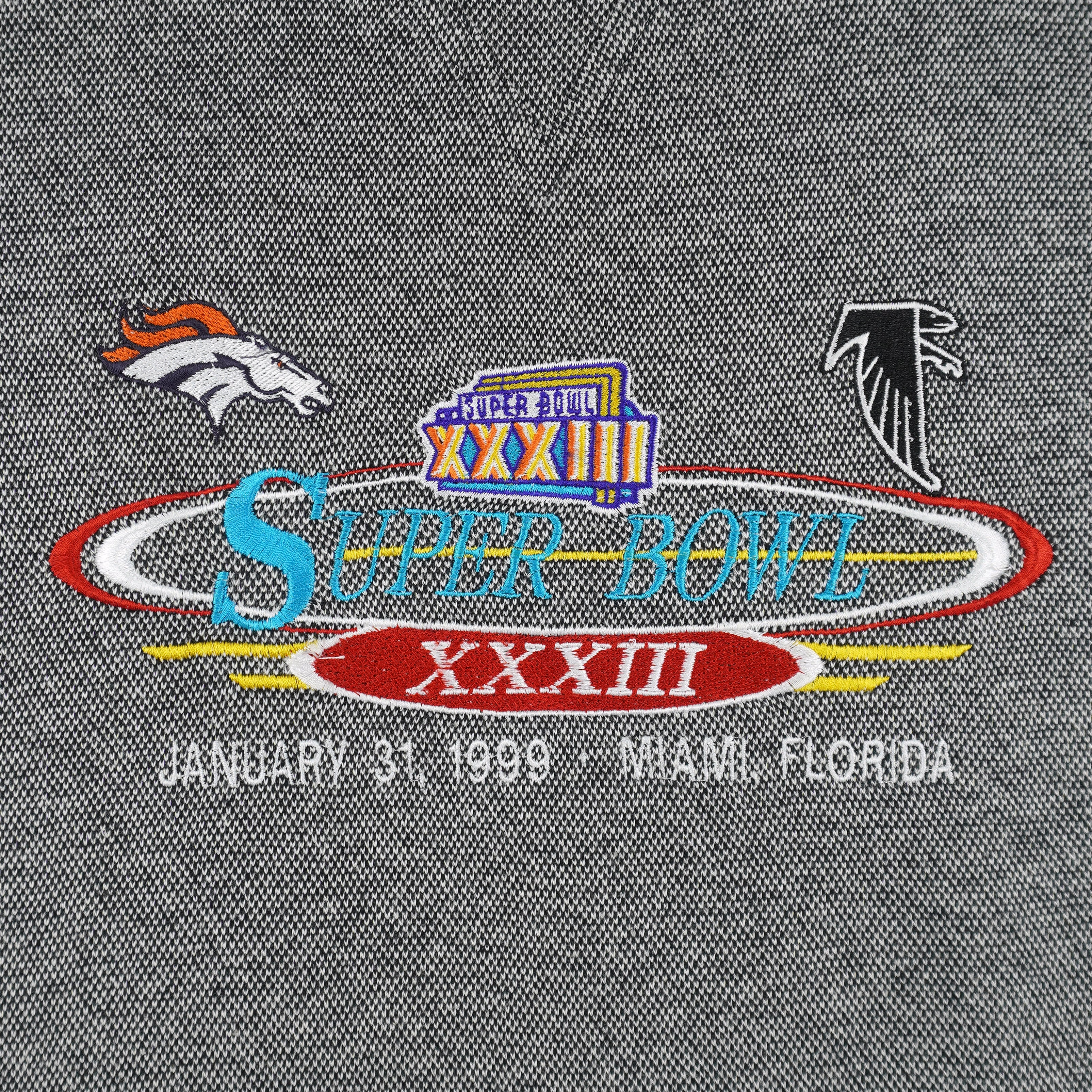 NFL (Logo Athletic) - Super Bowl XXXIII, Broncos VS Falcons Sweatshirt 1999 X-Large Vintage Retro Football