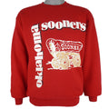 NCAA (PM Sports) - Oklahoma Sooners Big Logo Crew Neck Sweatshirt 1990s Medium Vintage Retro