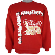 NCAA (PM Sports) - Oklahoma Sooners Big Logo Crew Neck Sweatshirt 1990s Medium Vintage Retro