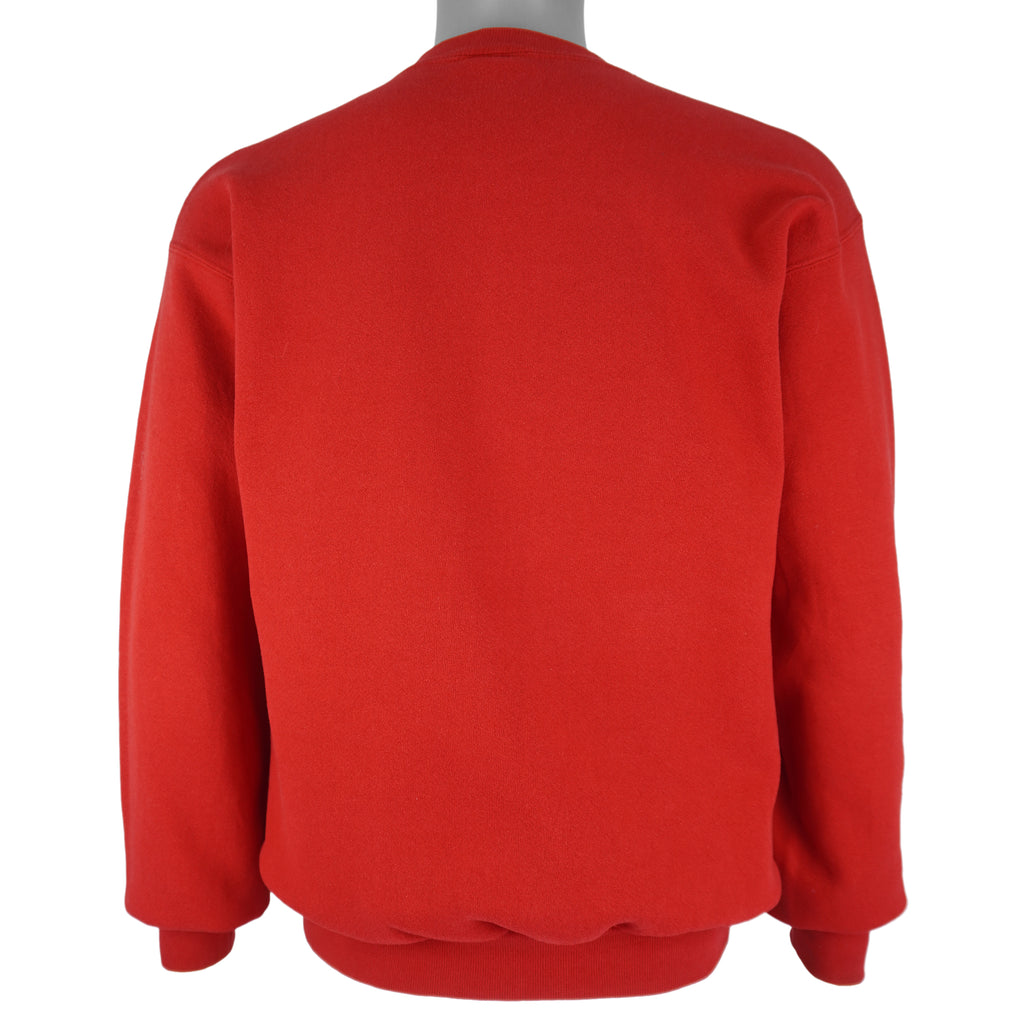 NCAA (PM Sports) - Oklahoma Sooners Big Logo Crew Neck Sweatshirt 1990s Medium Vintage Retro