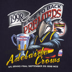 Vintage - Adelaide Crows AFL Grend Final Spell-Out T-Shirt 1998 Large Vintage Retro Football